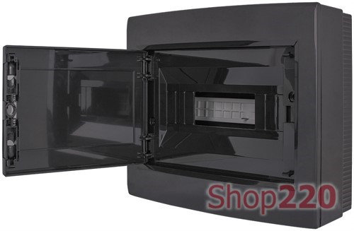 Щит черного цвета на 12 модулей, навесной, e.plbox.pro.n.12b.black ENEXT CP32912B - фото 100944