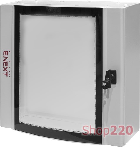 Корпус металлический IP55 с монтажной панелью, 900*600*200 мм, со стеклом, e.mbox.industrial.p.90.60.20.gl Enext - фото 115736