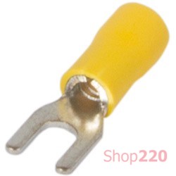 Изолированный вилочный наконечник 1.5-2.5 кв.мм, желтый, 100шт, e.terminal.stand.sv.2.5.yellow Enext - фото 116123