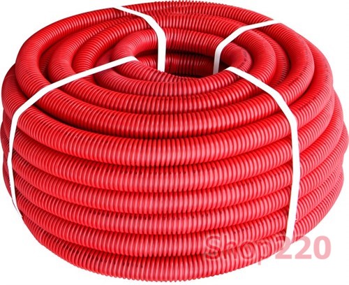 Труба гофрированная тяжелая (750Н), egtube.pro.19.25(25м).red Enext - фото 120934