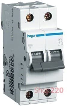 Автоматический выключатель 40 А, 1 фаза + ноль, С, 6 kA MC540A Hager - фото 34302