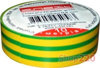 Изолента e.tape.stand.20.yellow-green, желто-зеленая (20м) - фото 51321