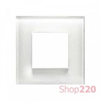 Рамка 1 пост, стекло белое, Zenit ABB N2271 CB - фото 61316