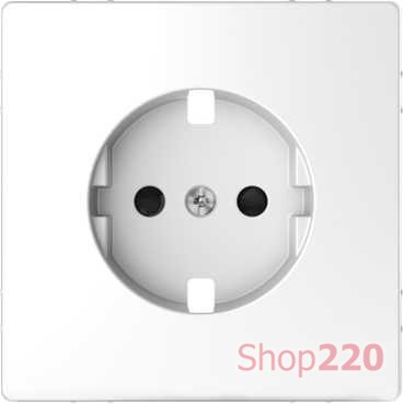 Накладка розетки электрической со шторками, белый лотос, Merten MTN2330-6035 - фото 72819