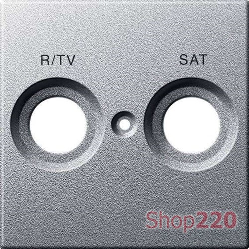 Накладка телевизионной двойной розетки TV/R+SAT, алюминий, Merten MTN299260 - фото 73019