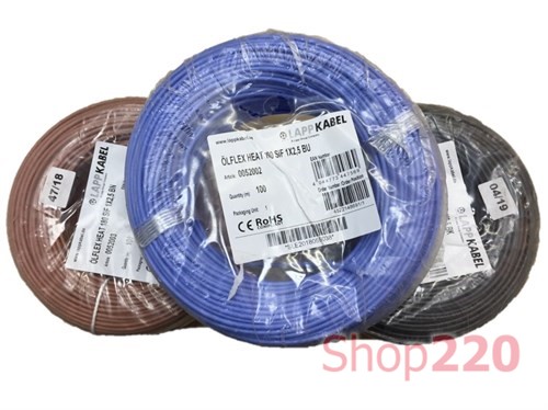 Термостойкий провод 1x1,5 мм кв, синий (ГОСТ), OLFLEX HEAT 180 SiF Lapp Kabel 51002 - фото 73614