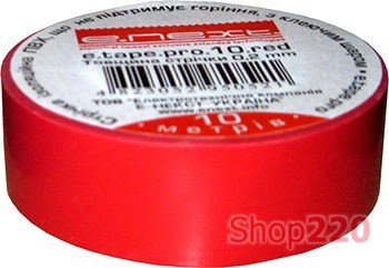 Изолента самозатухающая, 20м, красная, e.tape.pro.20.red Enext p0450008 - фото 74127