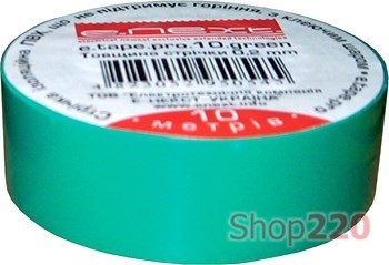 Изолента самозатухающая, 20м, зеленая, e.tape.pro.20.green Enext p0450010 - фото 74131