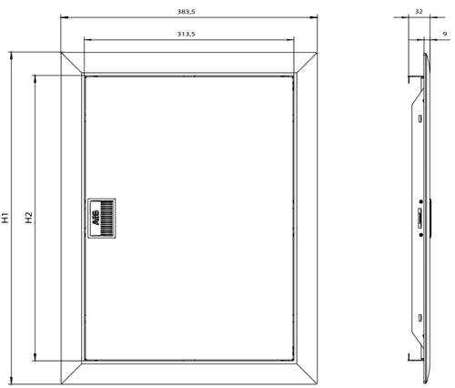 Купить щит распределительный 24 модуля, встраиваемый, UK624E3 ABB ...