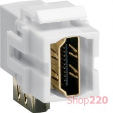 Разъем HDMI угловой типа KeyStone, VZ20HA Hager - фото 80214
