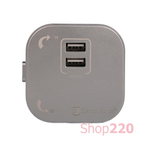 Трековая розетка USB, серый, Pandora EH-PT-002 - фото 91065