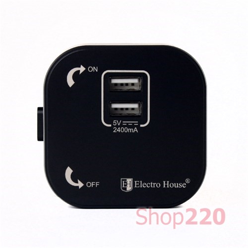 Трековая розетка USB, черный, Pandora Black EH-PT-002B - фото 91071