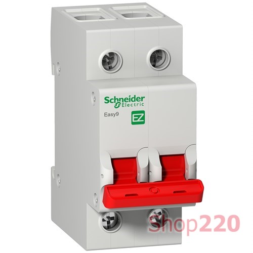 Выключатель нагрузки "І-О" 40 А, двухполюсный, EZ9S16240 Schneider Electric - фото 99318