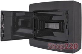 Щит черного цвета на 12 модулей, навесной, e.plbox.pro.n.12b.black ENEXT CP32912B