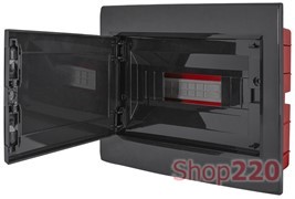 Щит черного цвета на 12 модулей, встраиваемый, e.plbox.pro.w.12b.black ENEXT CP12912B