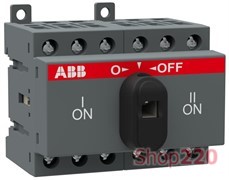 Переключатель нагрузки 1-0-2, 25А, 3 полюса, OT25F3C ABB