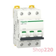 Автоматический выключатель 4А, 3 полюса, кривая D, IC60H Acti9 Schneider Electric