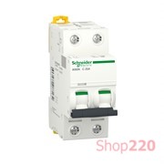 Автоматический выключатель 25А, 2 полюса, кривая C, IK60N Acti9 Schneider Electric