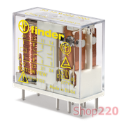 Реле безопасности; 2CO; 8A; 24В DC; AgNi+Au; миниатюрное; шаг выводов 5мм; ДМ/розетка S95; RT II
