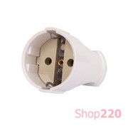 Розетка переносная с заземлением, 16А белая, e.socket.003.16.white Enext