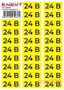 Самоклеящаяся наклейка 24В (90х38мм) 26 шт/лист, e.sticker.voltage.24.2 Enext