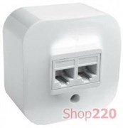 Розетка компьютерная двойная RJ45, белый, 782428 Legrand Quteo