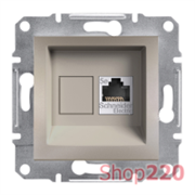 Розетка компьютерная RJ-45, STP, бронза, EPH5000169 Asfora Schneider