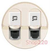 ПАНЕЛЬ КОМПЬЮТЕРНОЙ РОЗЕТКИ RJ45 ДВОЙНОЙ, СЛОНОВАЯ КОСТЬ, 66236 LEGRAND CELIANE