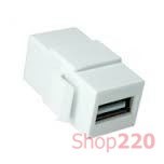 РАЗЪЕМ USB 2.0 ТИПА KEYSTONE, 11017101 HAGER