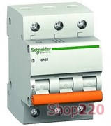 Автомат 6A, 3-фазный, тип С, "Домовой" 11221 Schneider Electric