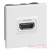 РОЗЕТКА HDMI, БЕЛЫЙ, 2 МОД., 78768 LEGRAND MOSAIC