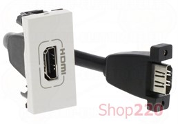 РОЗЕТКА HDMI ТИП А, БЕЛЫЙ, 1 МОД., 78778 LEGRAND MOSAIC