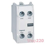 Контакт фронтальный вспомогательный CTX3, 2НЗ, 416852 Legrand