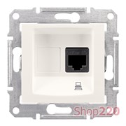 Компьютерная розетка RJ45, кремовый, SDN4300123 Schneider Sedna