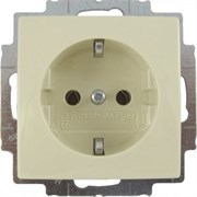 Розетка электрическая с заземлением, слоновая кость, ABB 20 EUC-92-507 Basic 55