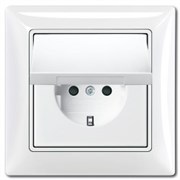 Розетка влагозащищенная IP44 в сборе с рамкой, белый, ABB 20 EUCKD-94-507 Basic 55