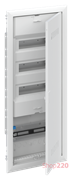 Комбинированный щит для слаботочки + 36 модулей для автоматов, встраиваемый, белая дверь, UK663CV ABB