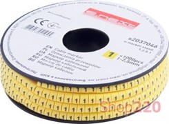 Маркер кабельный цифра 1, e.marker.stand.1.2.5.1 Enext s2037046