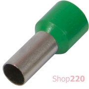 Наконечник втулочный (гильза) 1 мм кв, удлиненный, зеленый Enext s3036050