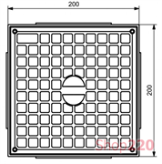 Крышка кабельного колодца 200x200 мм, серый, ADAL PANO MD9142