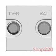 Накладка розетки TV+R/SAT, серебристый, Zenit ABB N2250.1 PL