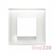 Рамка 1 пост, стекло белое, Zenit ABB N2271 CB