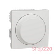 Диммер поворотный для LED ламп Wiser, белый, 2 модуля, Unica New Schneider NU351618