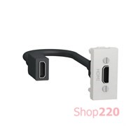 Розетка HDMI, белый, 1 модуль, Unica New Schneider NU343018