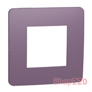 Рамка 1-постовая, лиловый / белый, Unica New Schneider NU280214