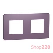 Рамка 2-постовая, лиловый / белый, Unica New Schneider NU280414