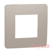 Рамка 1-постовая, песочный / белый, Unica New Schneider NU280226