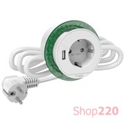 Розетка в стол 220в с USB тип А, белый, INS44004 Schneider Electric