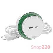 Розетка USB для зарядки в стол, белый, INS44008 Schneider Electric