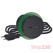 Розетка USB для зарядки в стол, антрацит, INS44009 Schneider Electric